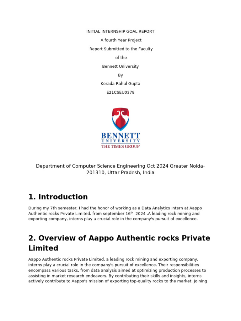 Data Analytics Internship Report at Aappo | PDF | Data | Data Analysis