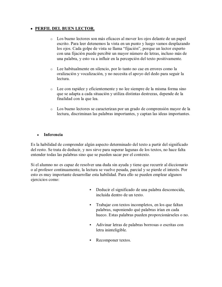 Características del buen lector | PDF | Crecimiento personal y profesional