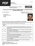 Immigration Bail Notification 201 | PDF | Bail | Crimes