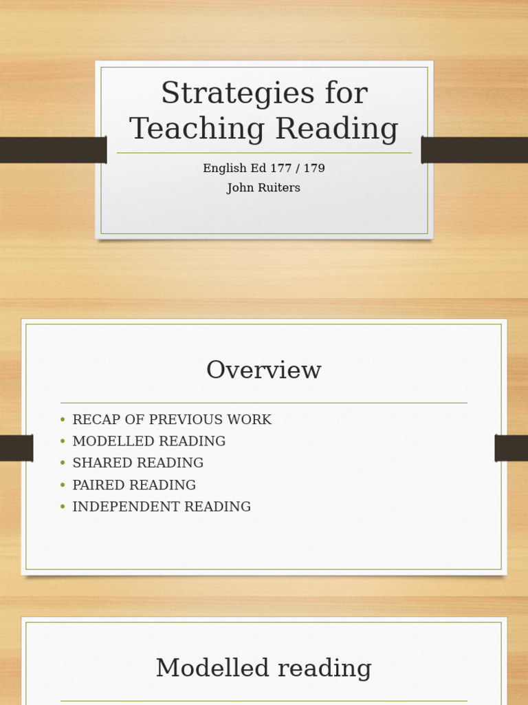 Strategies For Teaching Reading (1) (5) (1) (5) 2 | PDF | Reading ...