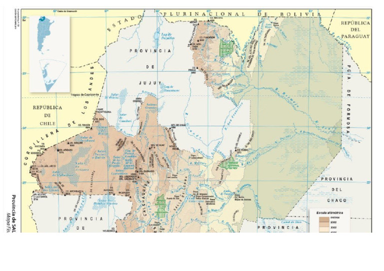 Hidrografía de Salta (Mapa) | PDF