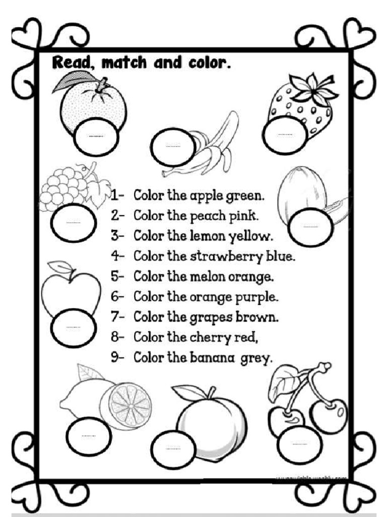 Colores Worksheet | PDF