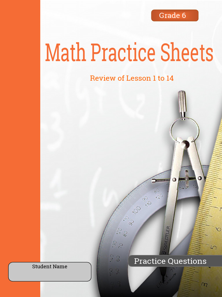 Grade 6 Math Practice Questions | PDF | Algebra | Arithmetic