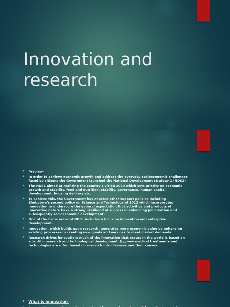 Innovation and Research | PDF | Innovation | Policy