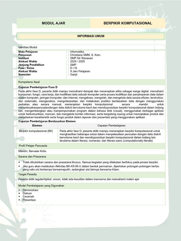 Struktur Data Tree dan Operasinya | PDF