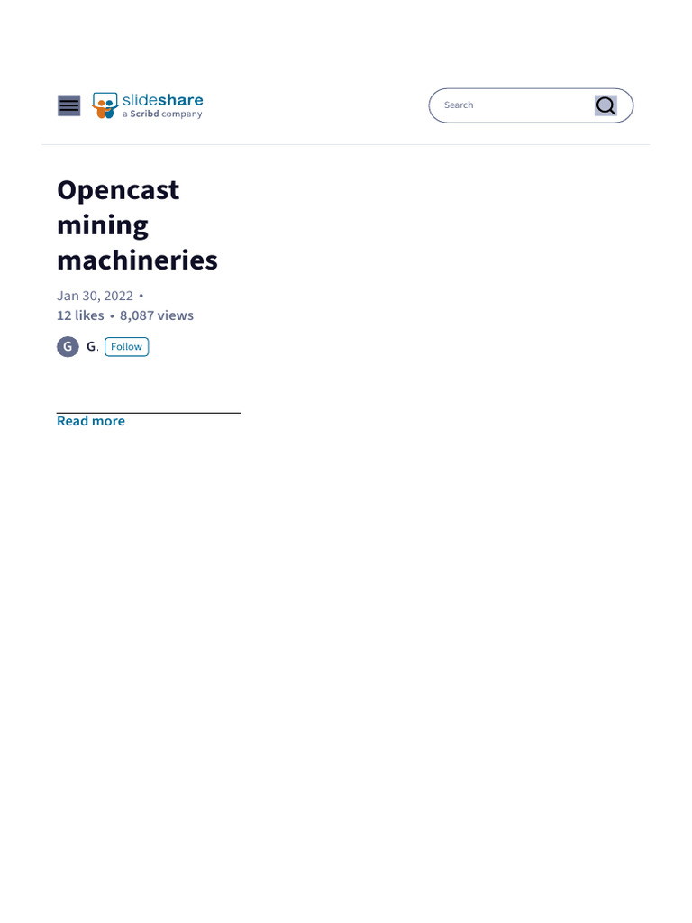 Opencast Mining Machinery Overview | PDF | Coal Mining