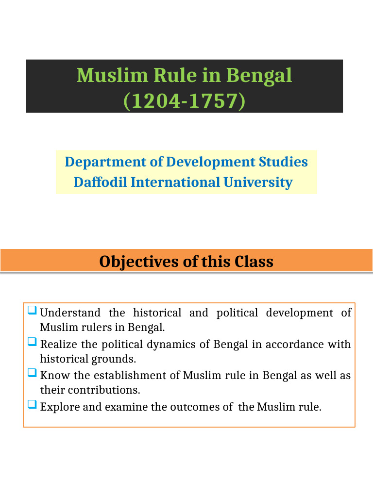 First Muslim Ruler of Bengal: Khalji | PDF | Mughal Empire | Bengal
