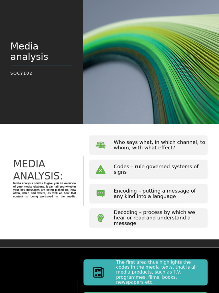 Media Analysis Overview and Insights | PDF | News | Semiotics