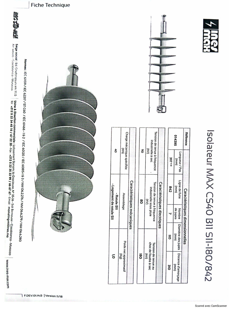 FT Isolateur 36kv Bs11 | PDF