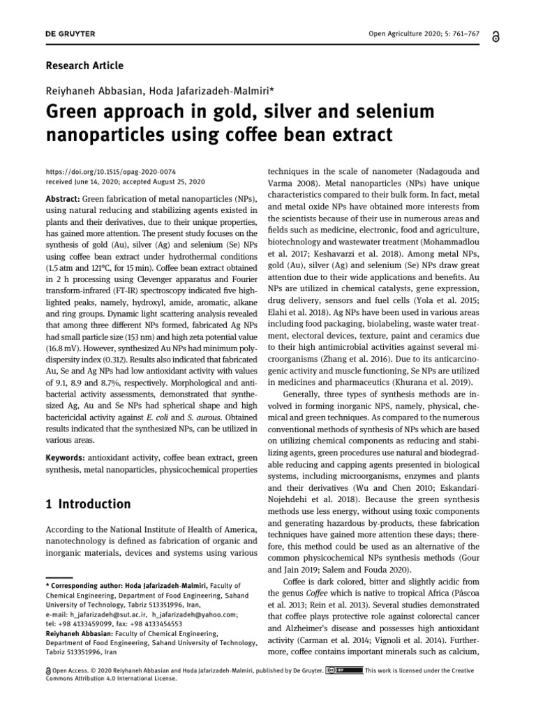 Gold Selenium Nanoparticals | PDF | Nanoparticle | Silver