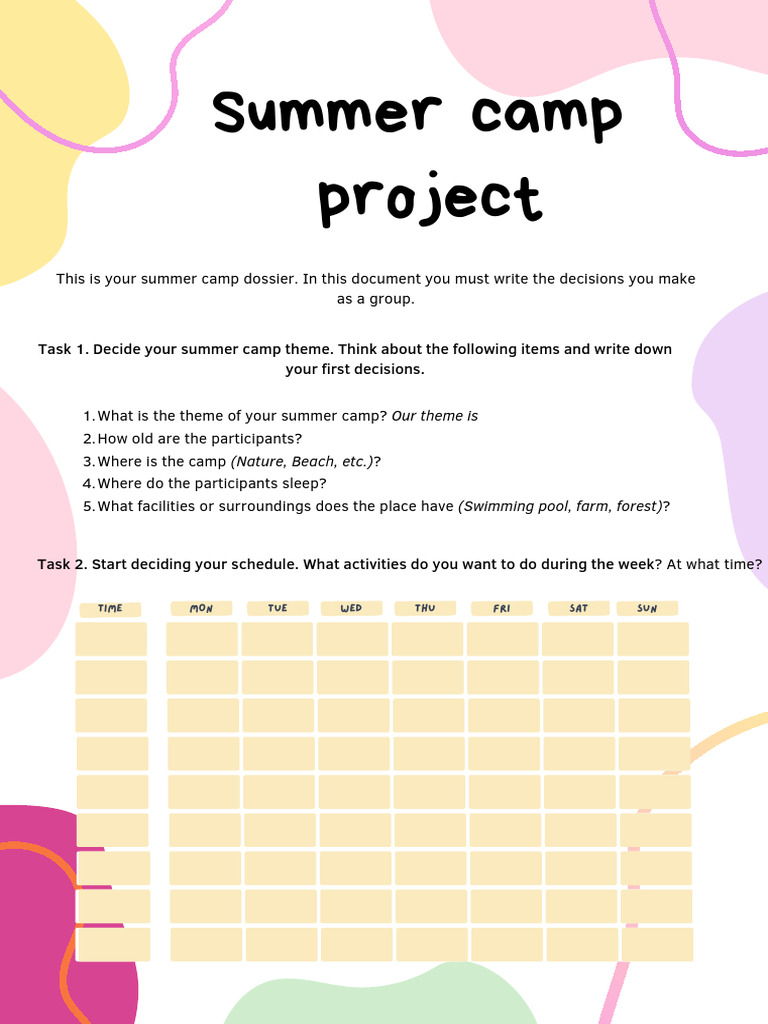 Summer Camp Planning Guide | PDF