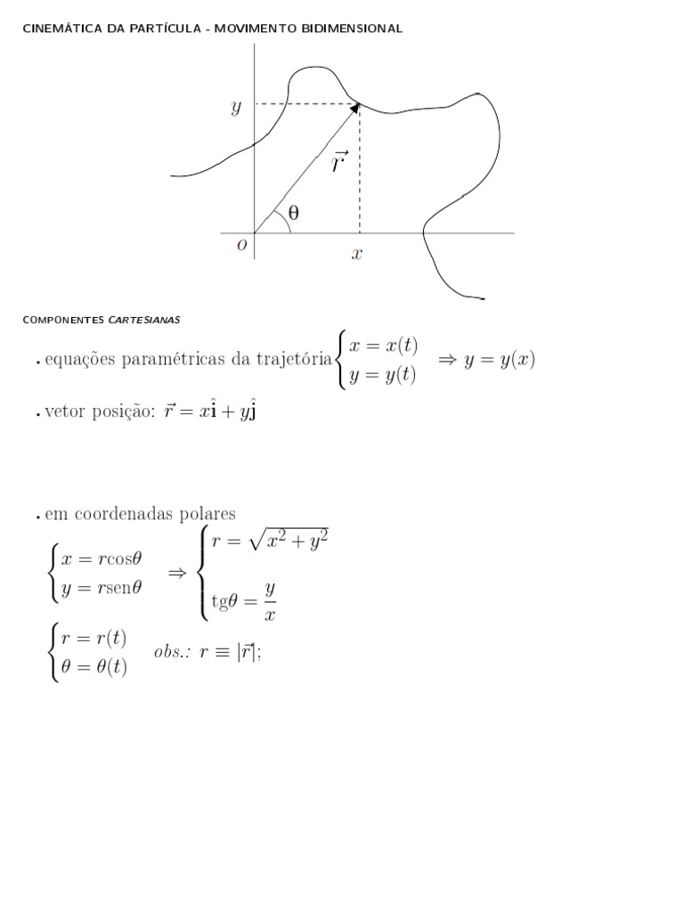 Cinemática 2D: Direção Tangencial | PDF | Cinemática | Geometria Euclidiana