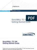 SonicWALL TZ 190 Getting Started Guide