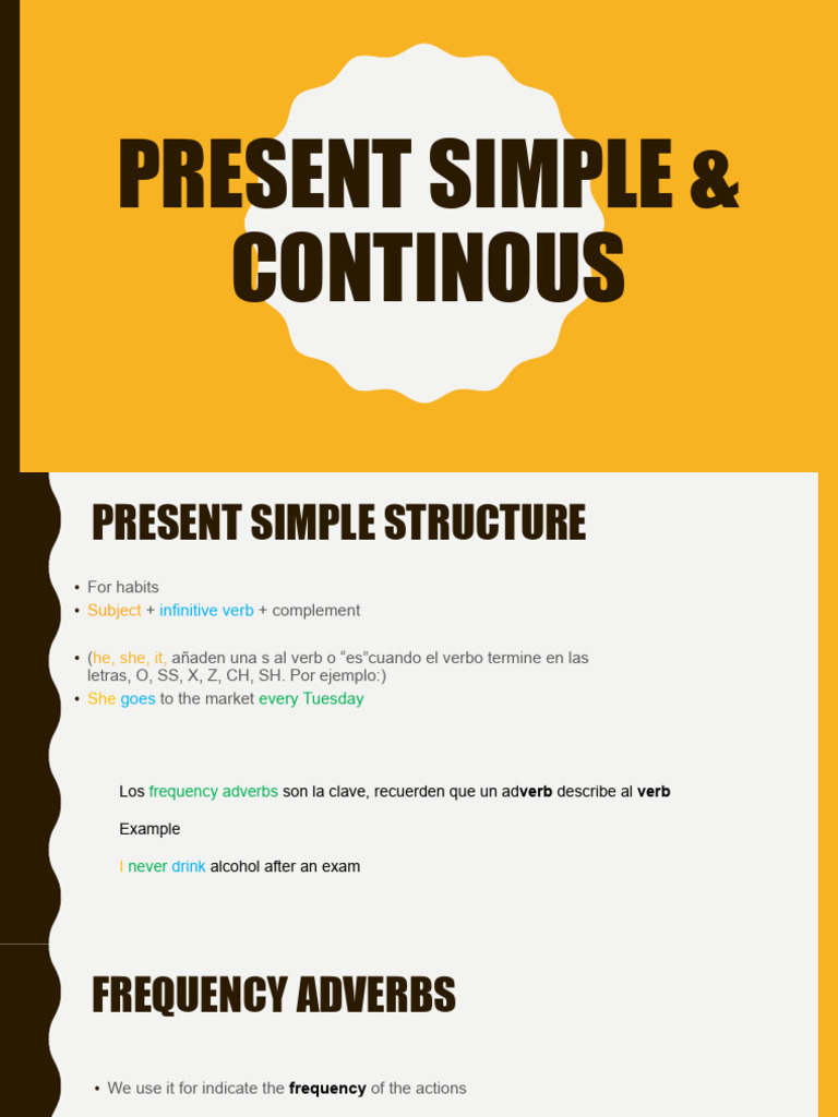 Present Simple vs. Continuous Guide | PDF | Linguistic Typology ...