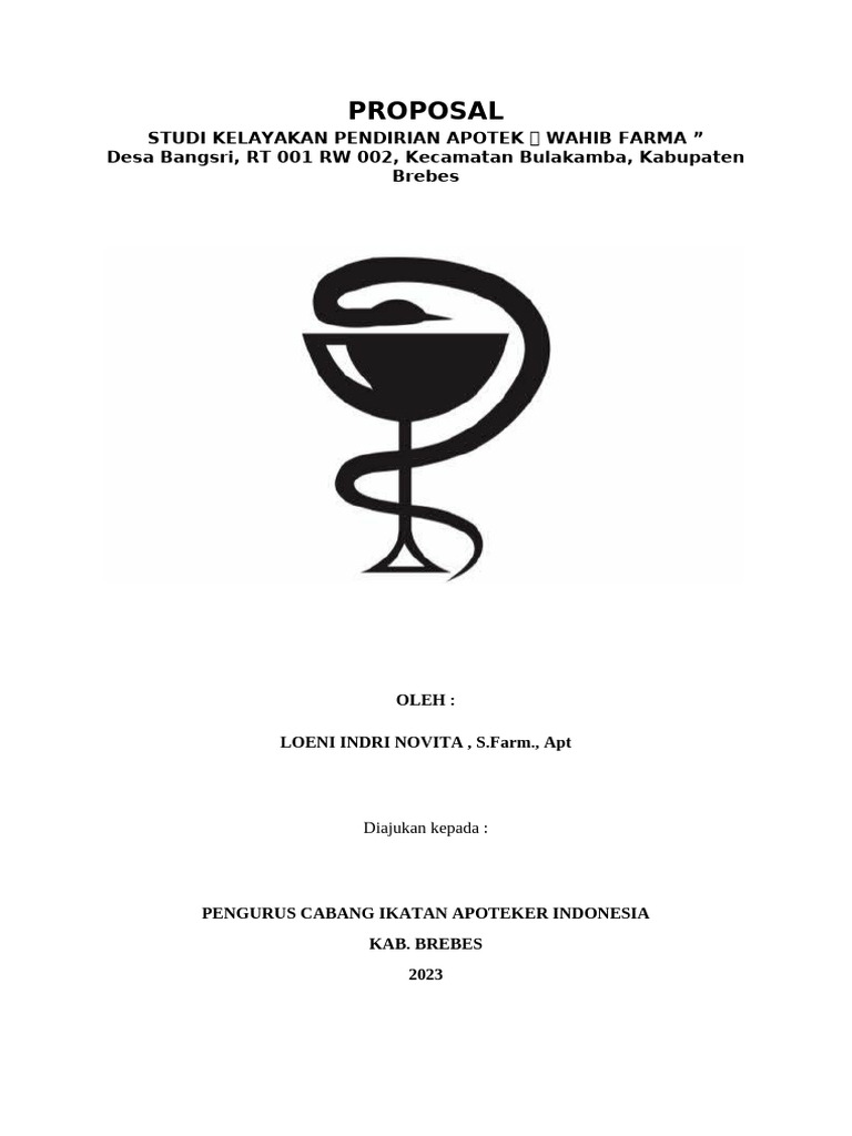 Study Kelayakan Apotek Wahib Farma Pdf