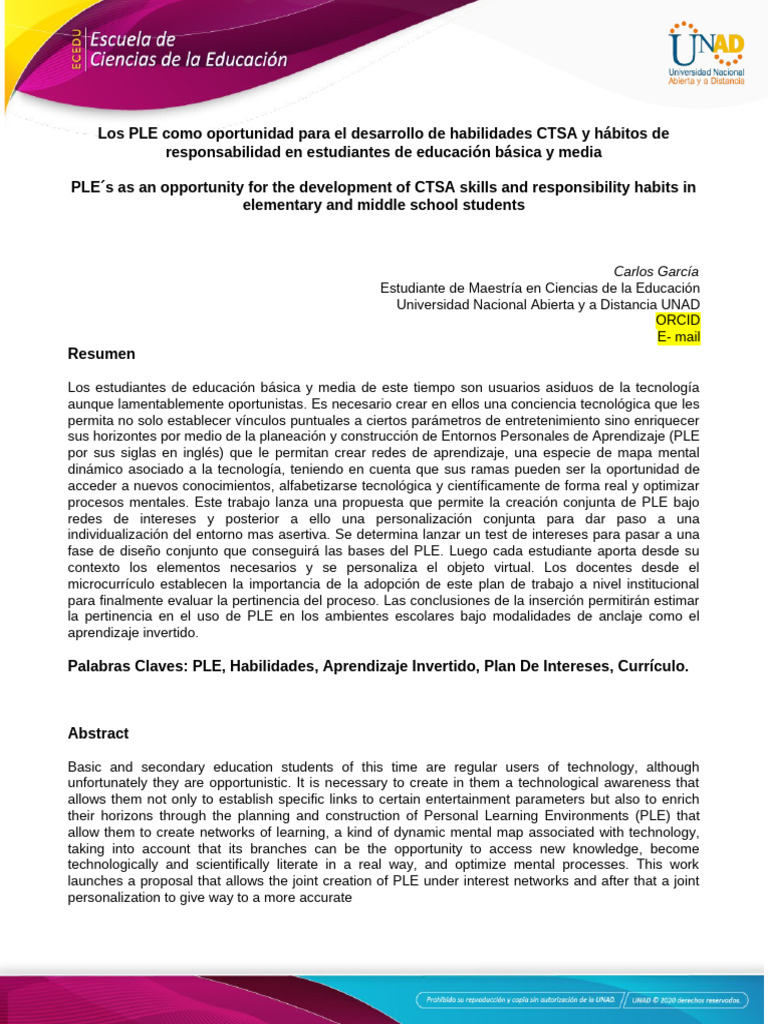 Formato de Ponencia 2023 | PDF | Aprendizaje | Enseñando