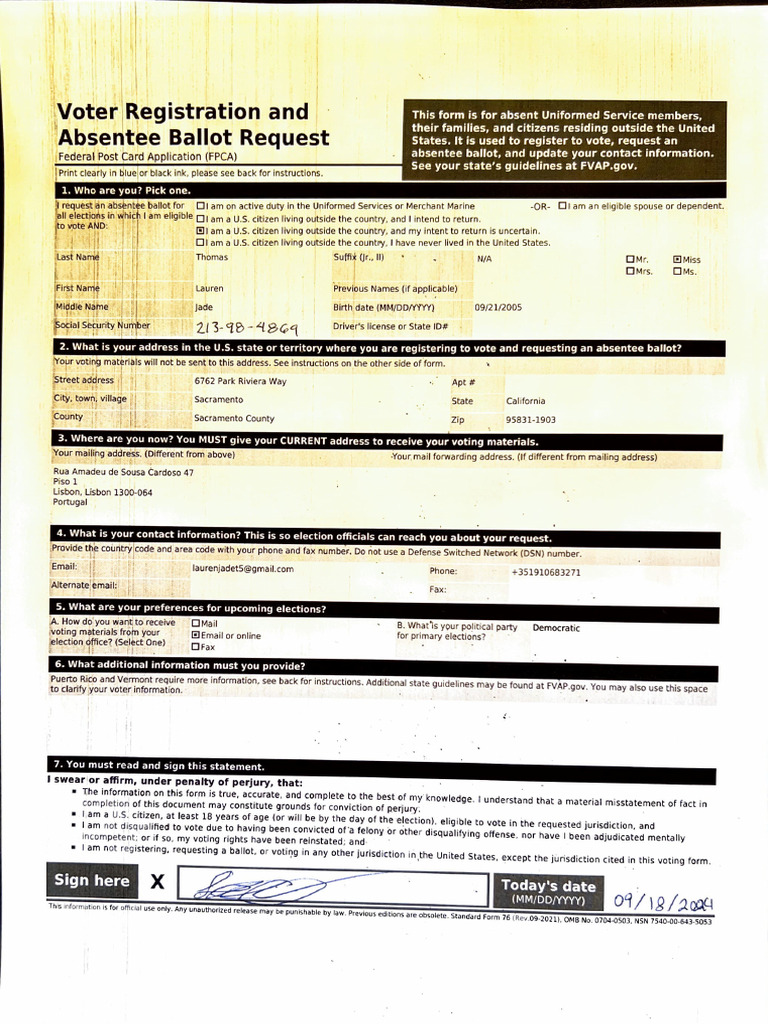 Adobe Scan Sep 18, 2024 | PDF | Absentee Ballot | Government