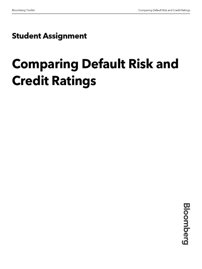 Comparing Default Risk and Credit Ratings | PDF | Credit Rating | Risk