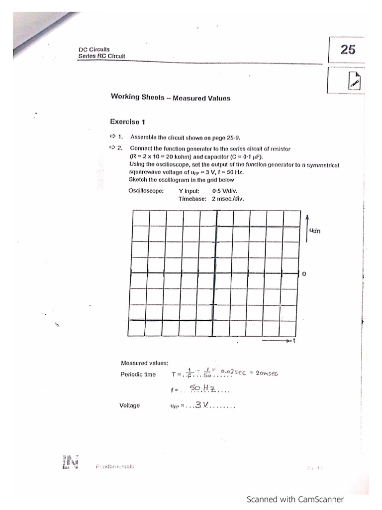 RC Circuit EE201 | PDF