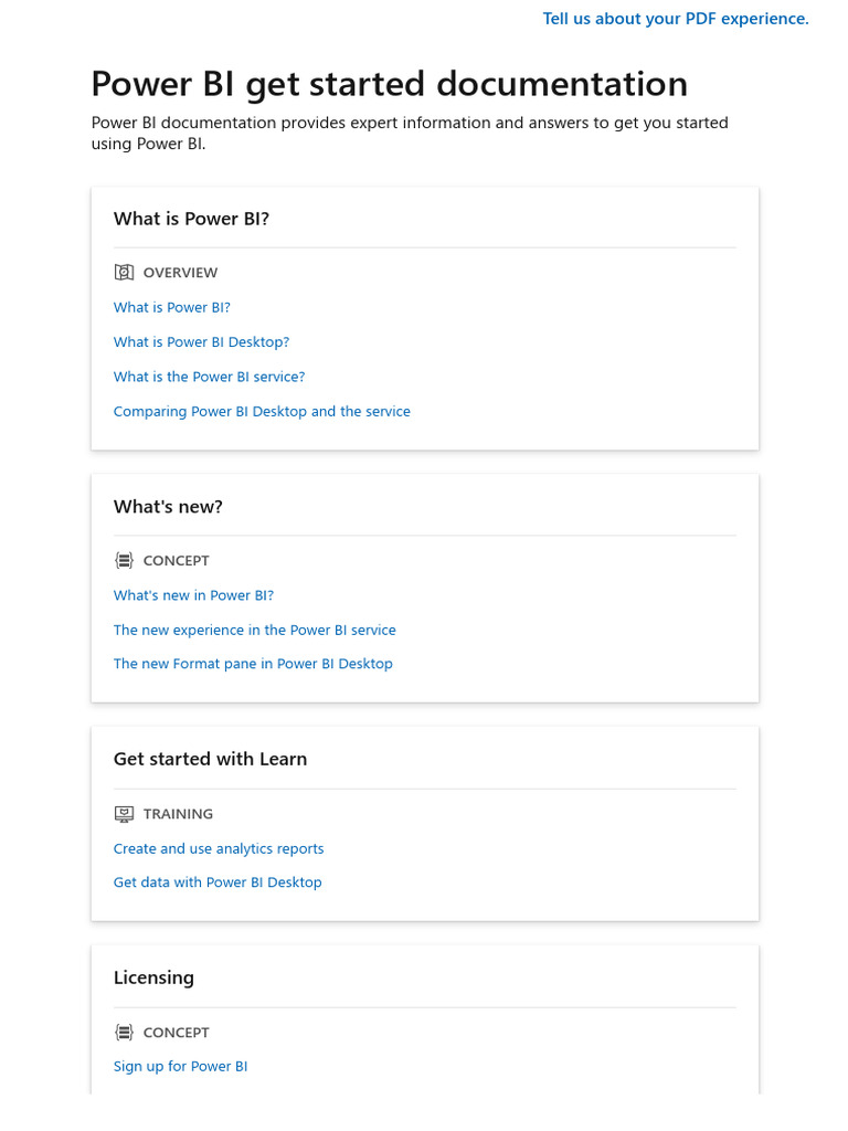 Power BI Overview and Getting Started Guide | PDF | Application ...