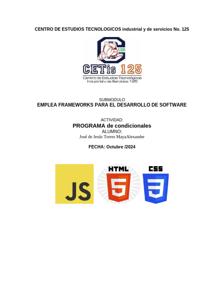 Programación de Condicionales en JS | PDF