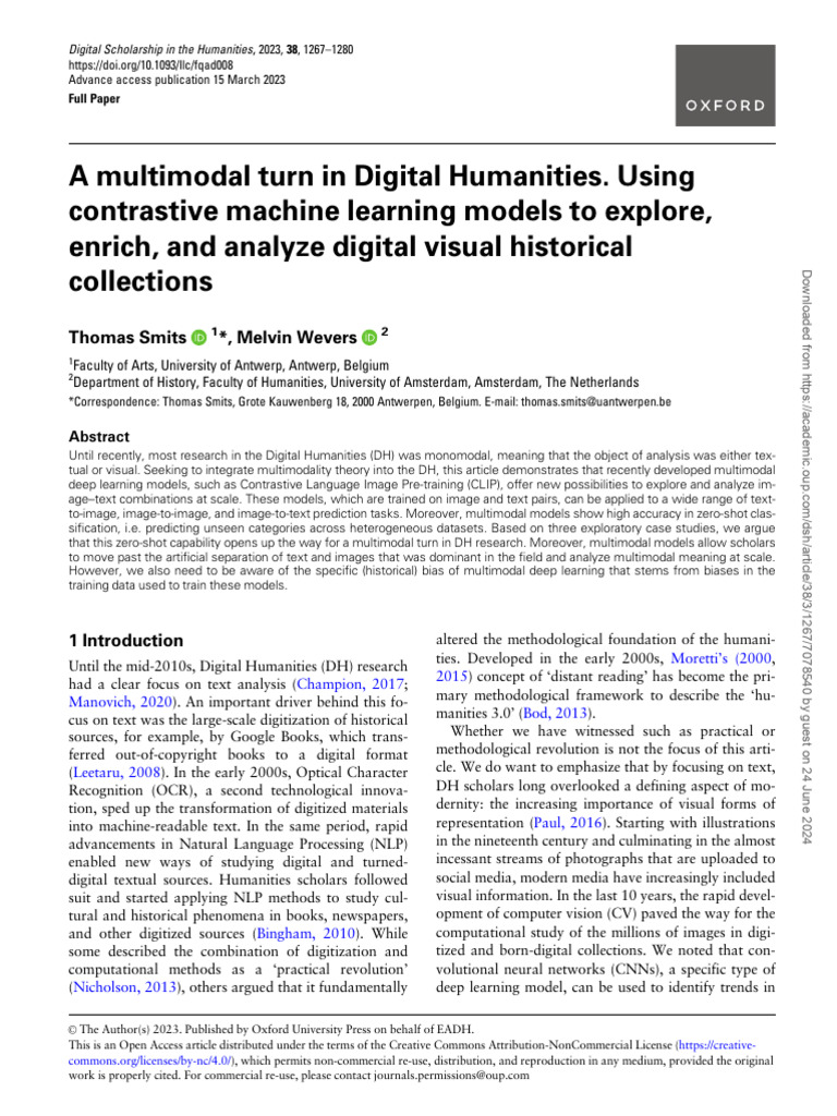 Multimodal Deep Learning in DH Research | PDF | Deep Learning | Semiotics