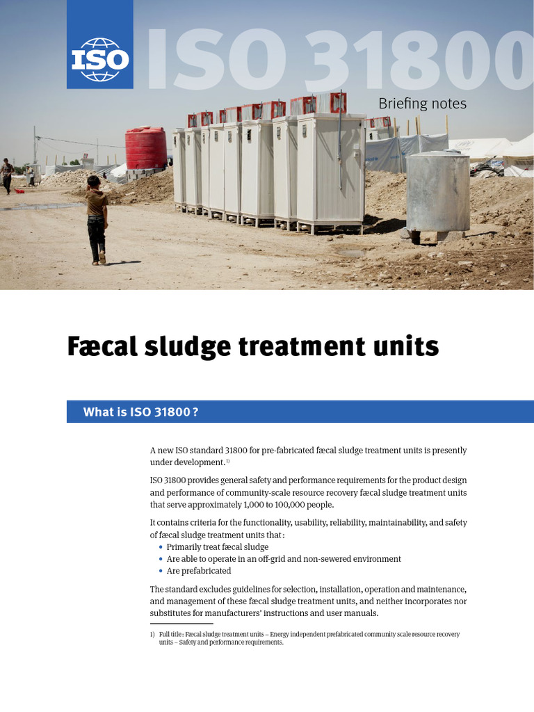 ISO 31800 - Briefing Note - en | PDF | Sanitation | Off The Grid