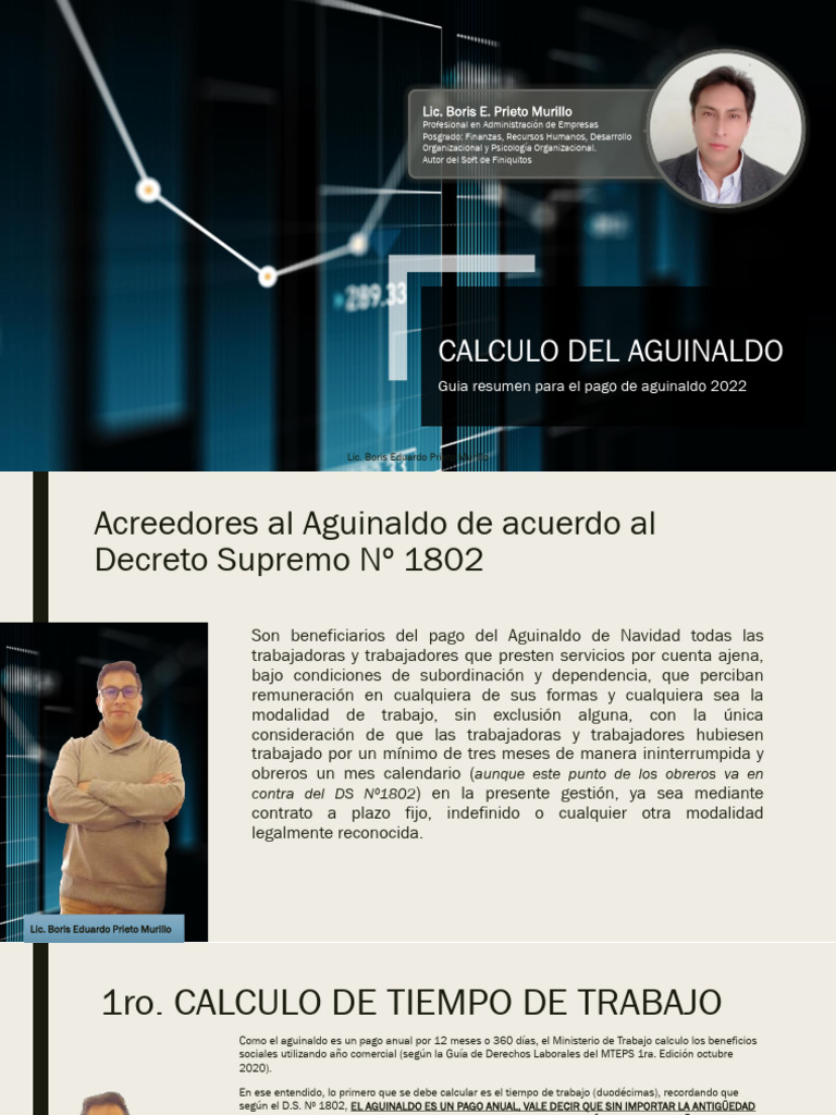 Cálculo del Aguinaldo 2022: Guía Práctica | PDF | Sustracción | Salario