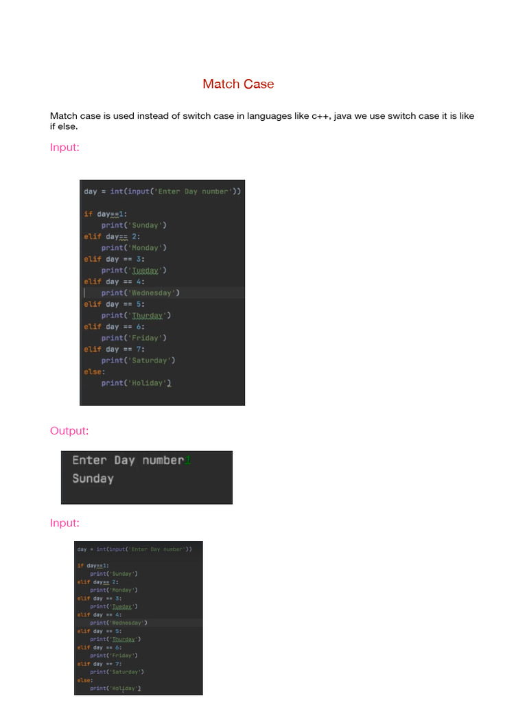 Understanding Match Case Syntax | PDF | Language Arts & Discipline