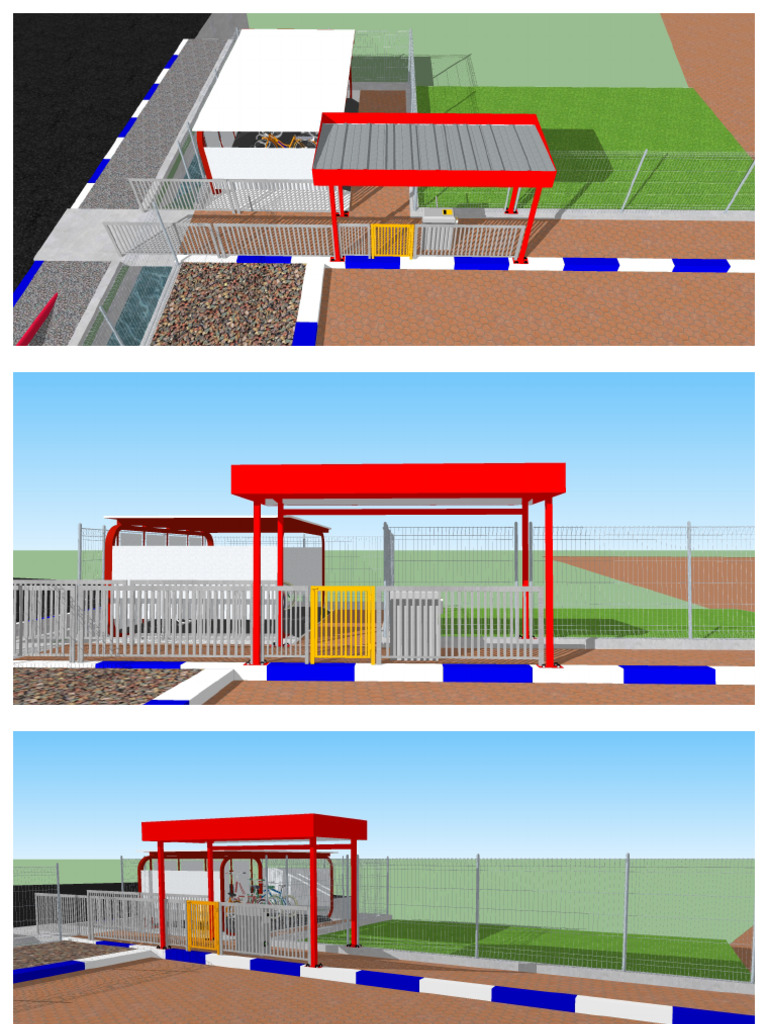 Revisi Tampak 3D Pagar BRC & Shelter Barrier Gate - Rev02 | PDF