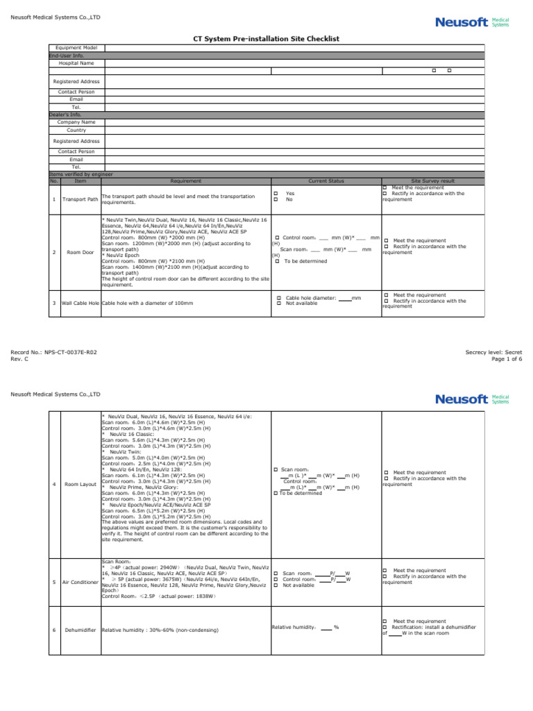 CT System Pre-installation Guide | PDF | Rectifier | Crane (Machine)