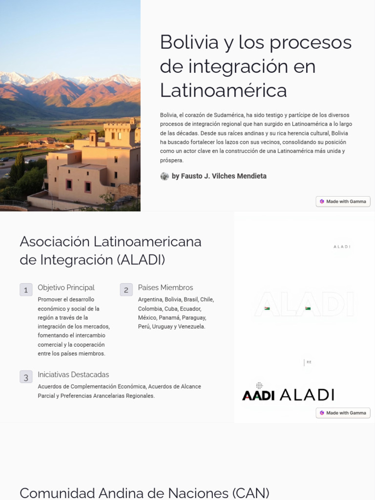Bolivia y su rol en la integración latinoamericana | PDF | America ...