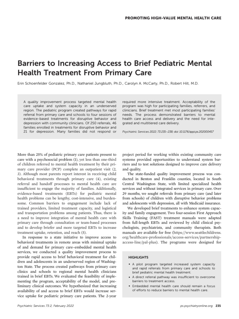 barriers-to-increasing-access-to-brief-pediatric-mental-health