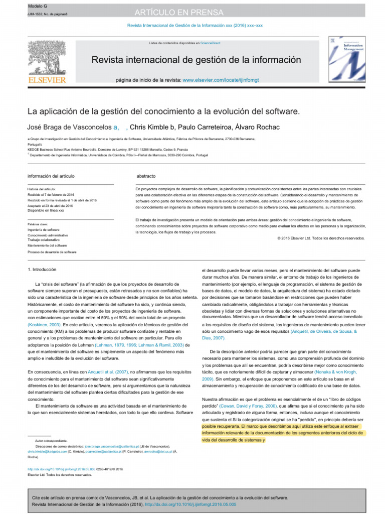 The Application of Knowledge Management To Software Evolution | PDF ...