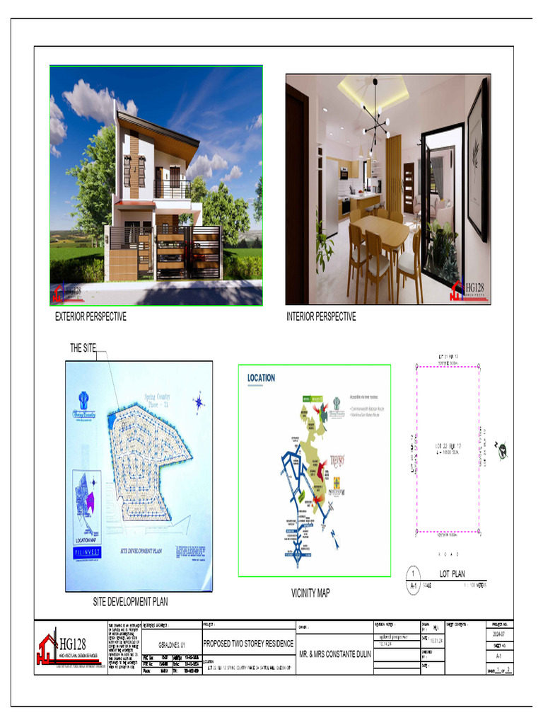 Proposed Two-Storey Residence Design | PDF
