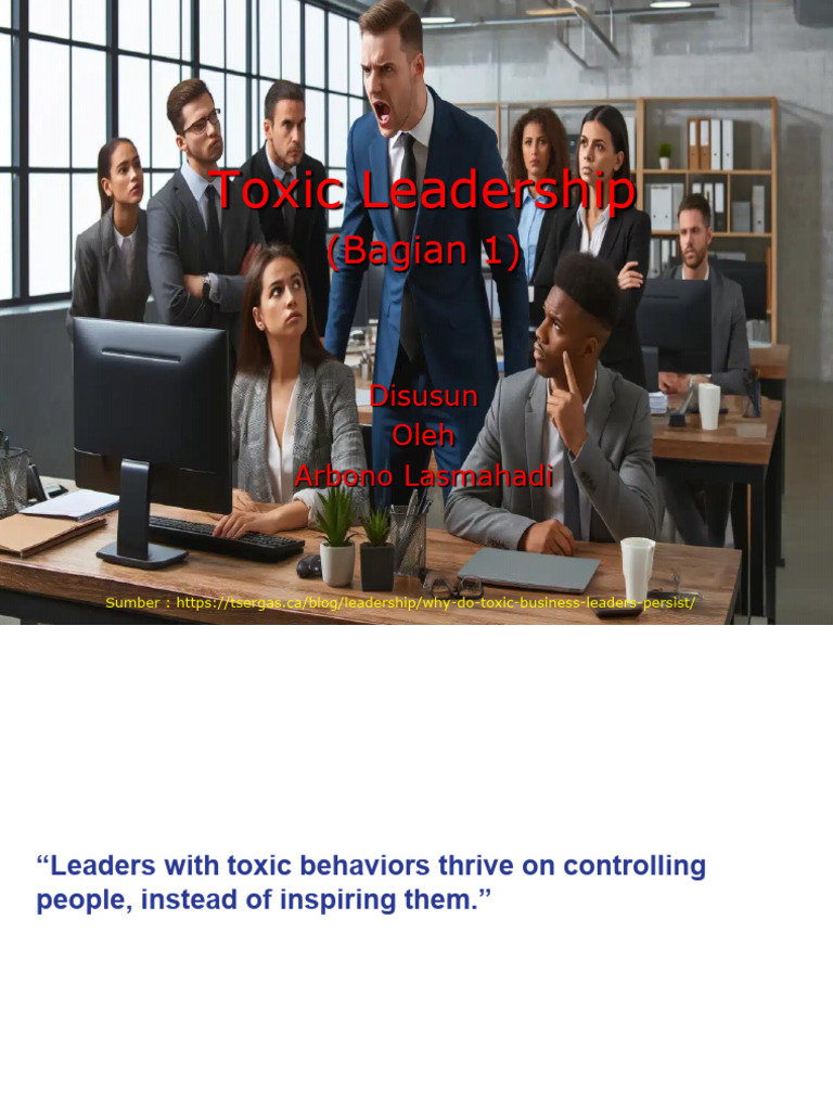 Memahami Toxic Leadership di Korporasi | PDF | Karier & Perkembangan
