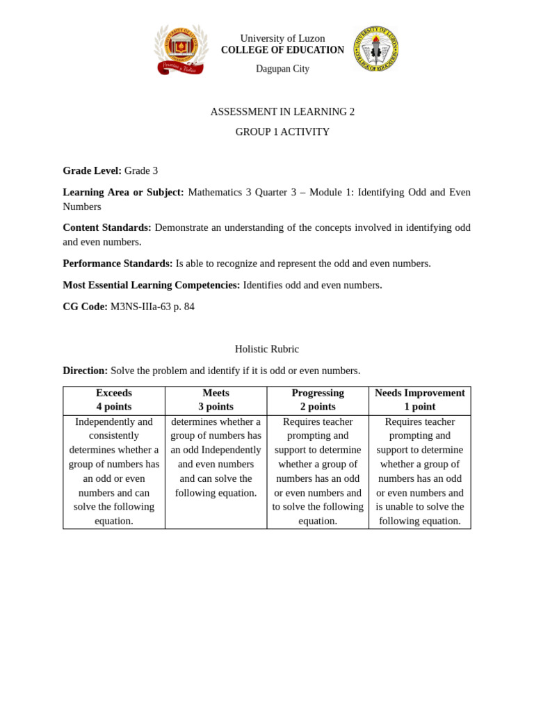 Grade 3 Math Odd And Even Numbers Pdf