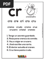 Actividades con sílabas cra, cre, cri, cro, cru | PDF