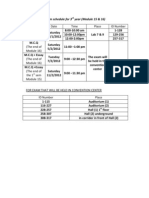 Exam Schedule for 3rd Year