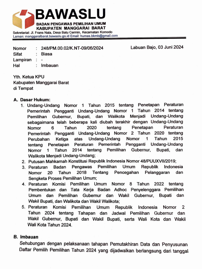 Imbauan Ke KPU | PDF