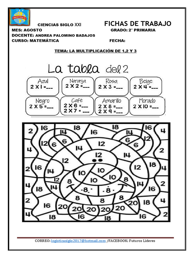 Fichas de Trabajo para 2° Primaria | PDF
