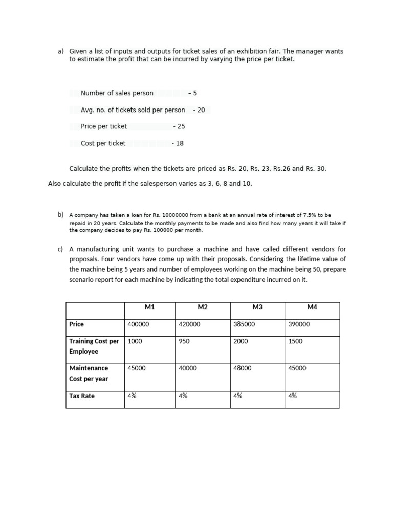 Basic Exercises - What If 1 | PDF