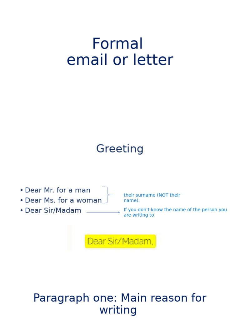 Formal Email or Letter | PDF | Career & Growth | Language Arts & Discipline
