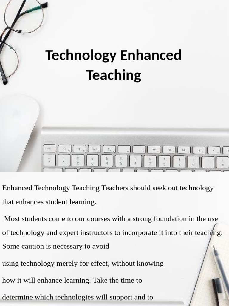 Enhancing Learning with Technology Tools | PDF | Educational Technology ...
