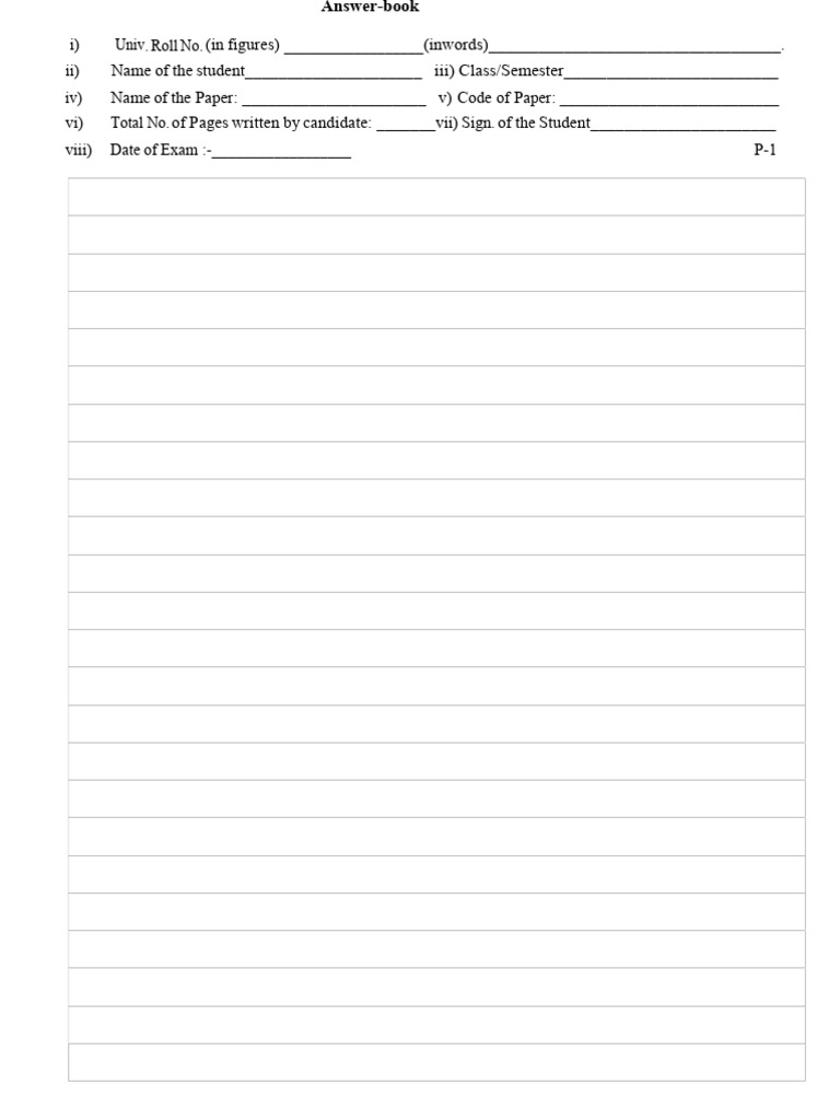 Kuk university exam sheets pdf