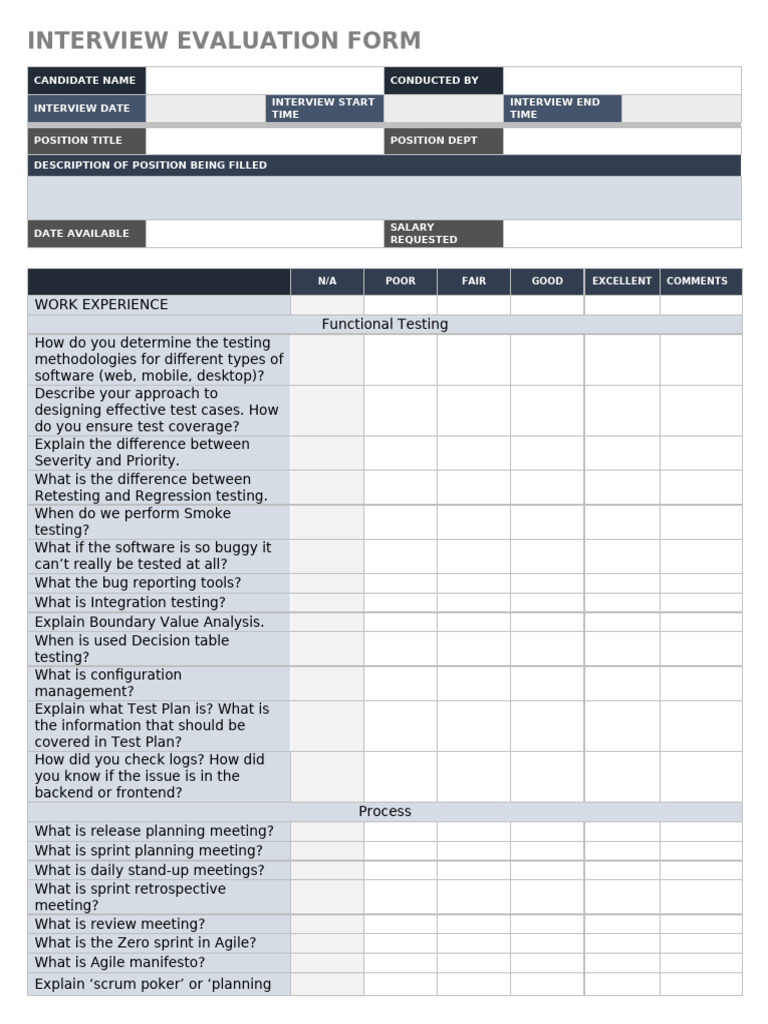 Evaluation Form For QC Lead | PDF | Software Testing | Software Engineering