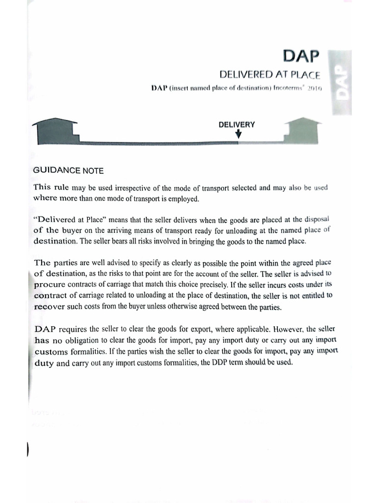 Incoterms 2010 DAP | PDF