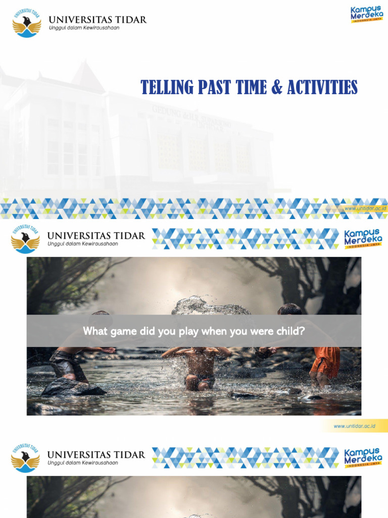 Meeting 11-12. Telling Past Time - Activities | PDF | Linguistic ...
