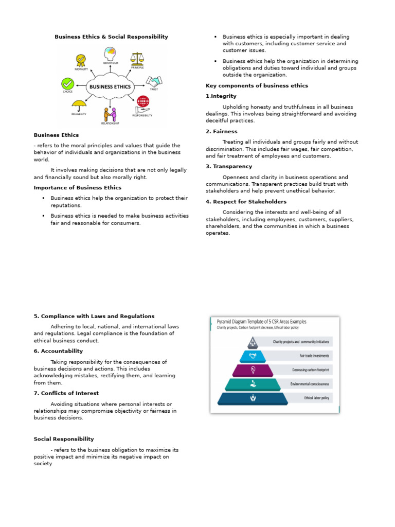 Business Ethics Notes | PDF | Business Ethics | Taxes