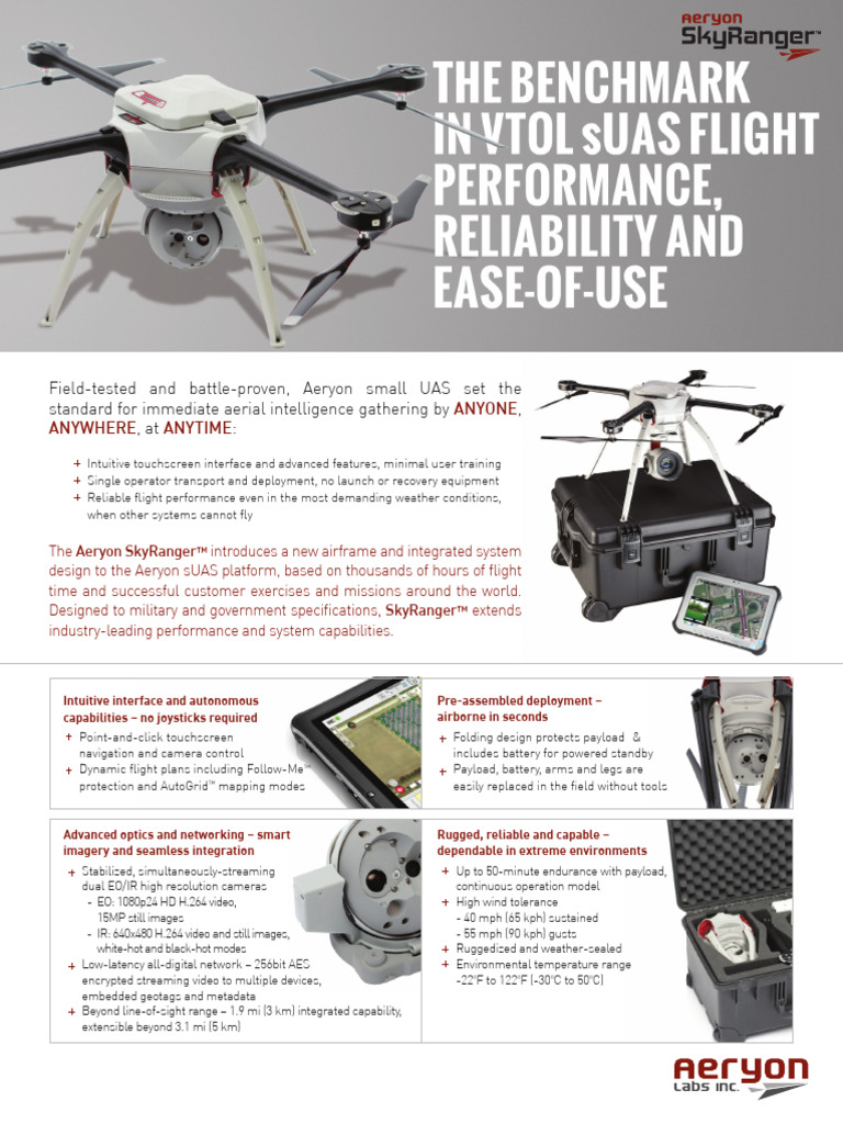 Aeryon SkyRanger R60: Tactical UAS Overview | PDF